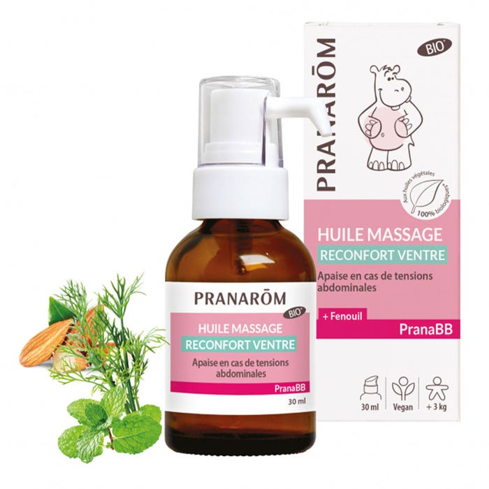Pranarôm Pranabb Organic Belly Comfort Massage Oil from 3kg 30ml