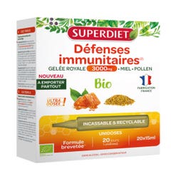 Superdiet Royal Jelly 3000mg Bioes Immune defences 20 single-dose 15ml
