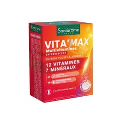 Santarome Vita'max Multivitamins From age 12 Lime Flavour 20 Effervescent Tablets
