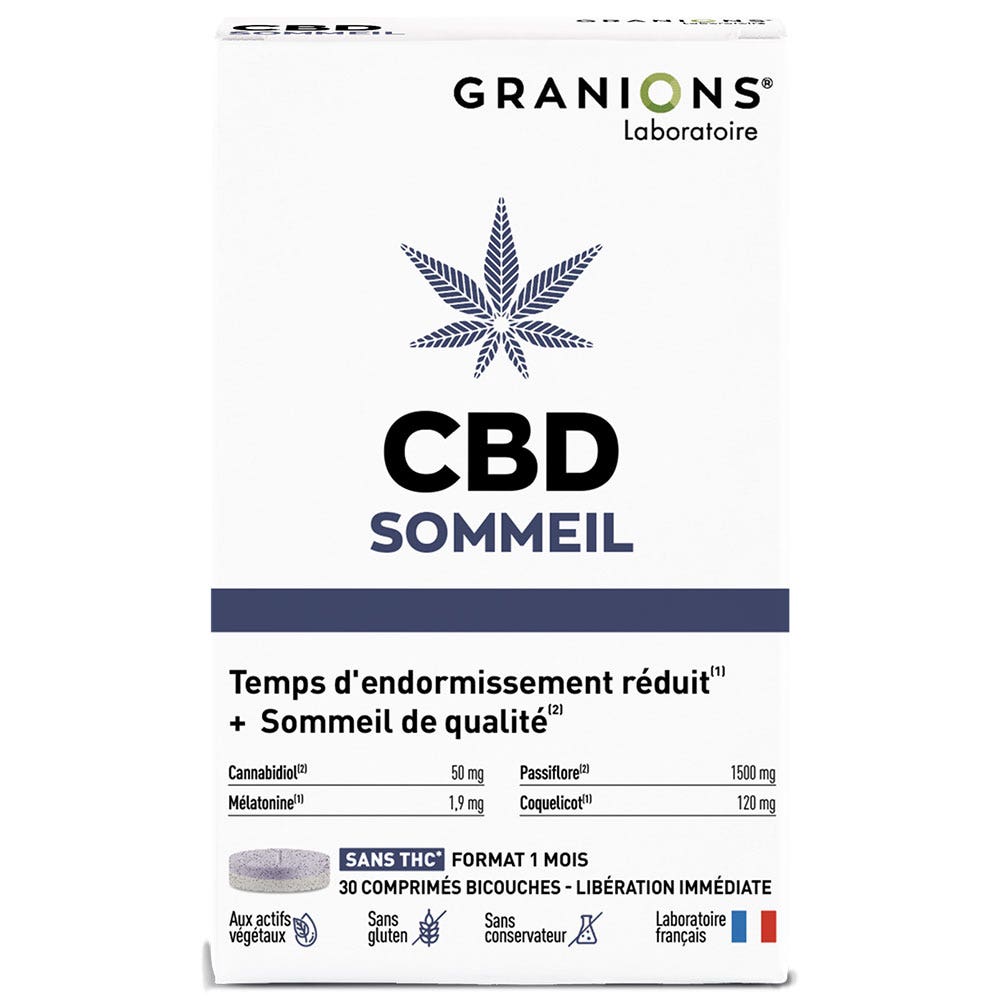 Granions Sleep CBD 30 bilayer tablets