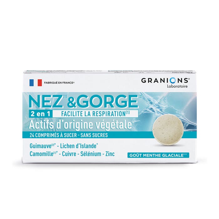 Granions Nose and Throat 24 chewable tablets