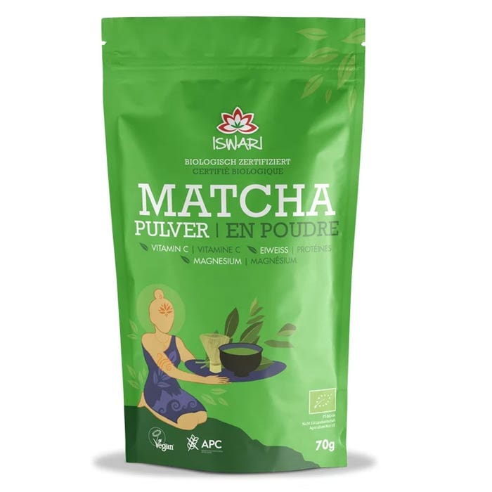 Organic Matcha Powder 70g Petit Bouddha Iswari