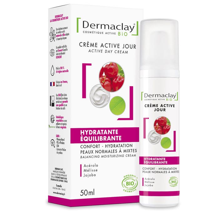 Active Moisturizing And Balancing Day Cream 50ml Dermaclay