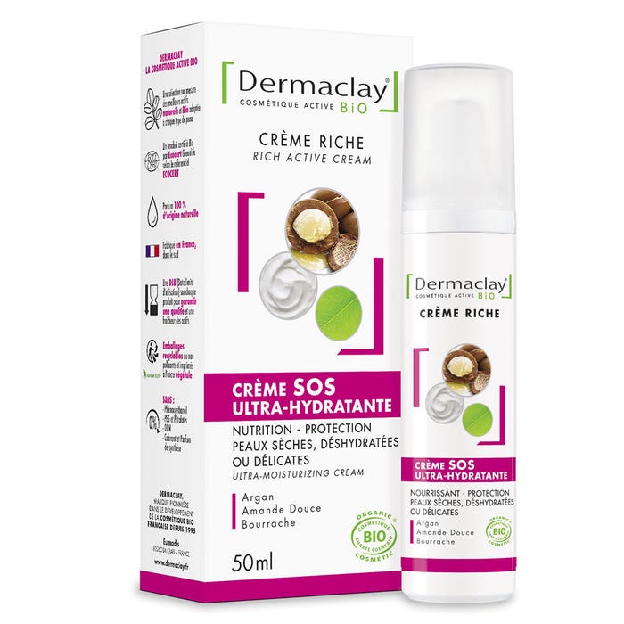 Active Day Cream Sos Ultra-moisturising Care 50ml Dermaclay