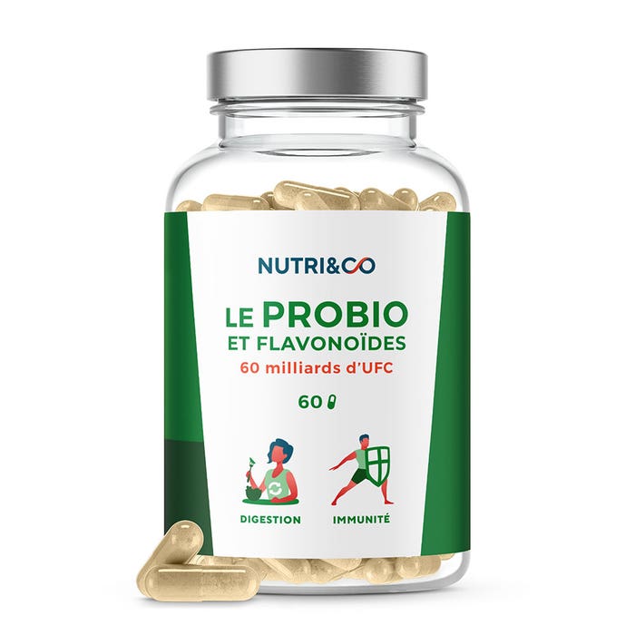 Probio² Probiotics and Flavonoids 60 capsules Gastro-resistant NUTRI&CO