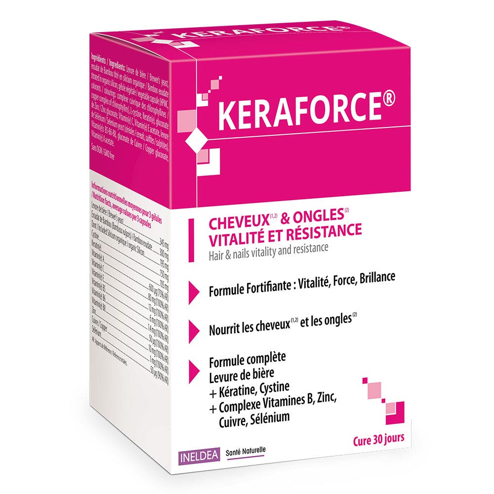 Ineldea Santé Naturelle Keraforce 90 Vegetable Gelules