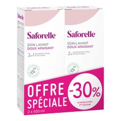 Saforelle Soap Free Intimate Cleanser With Burdock 2x500ml