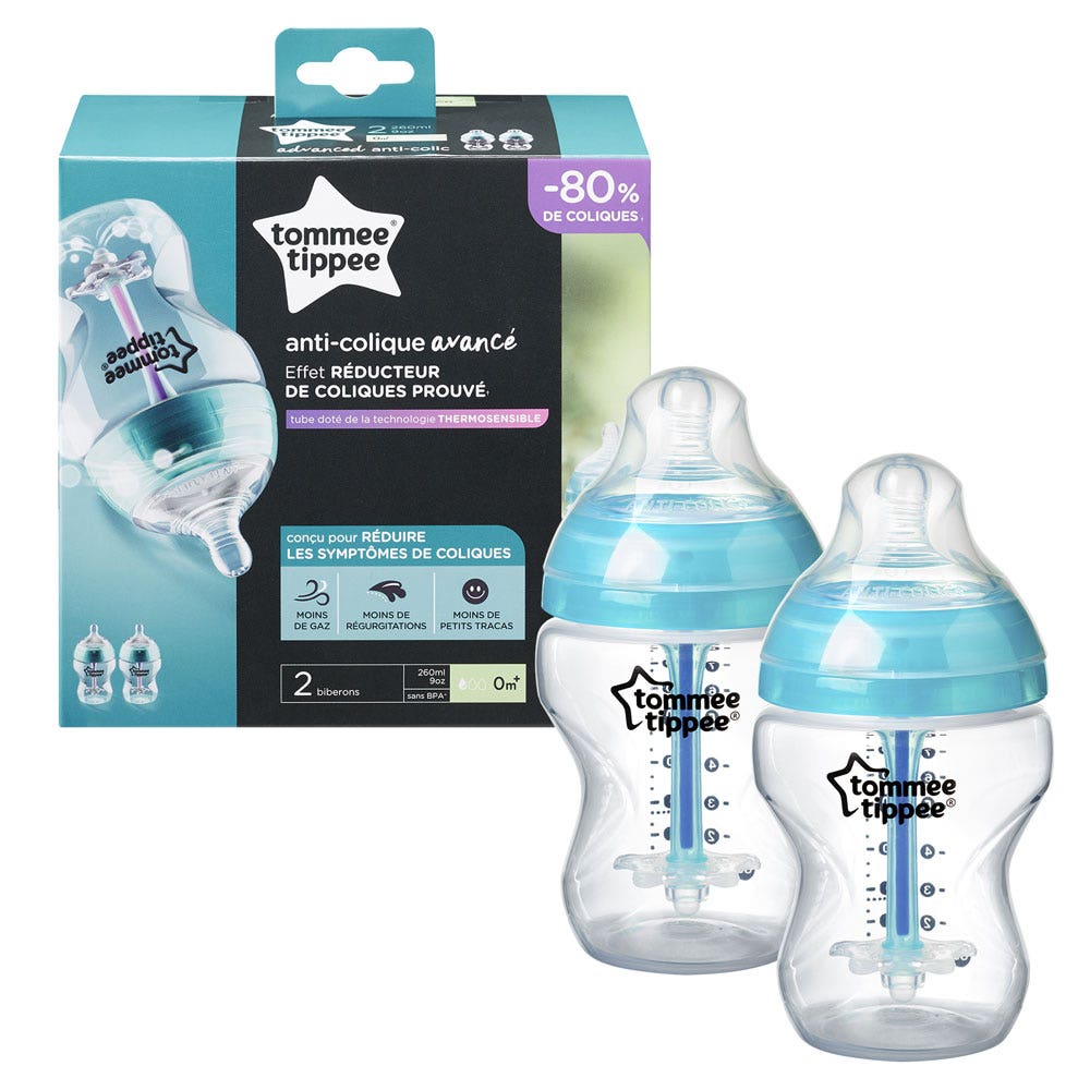 Biberons Tommee Tippee Natural Start 260ml - Lot De 6 - Anti-Colique Silicone