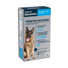 Biocanina Antiparasitaire externe Spot-on solution for large dogs weighing Plus 25 kg Permetrix 3 pipettes