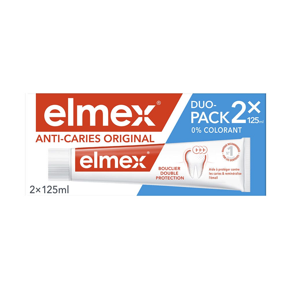 Elmex Fluoride Original AntiCavities Toothpaste 2x125ml Easypara