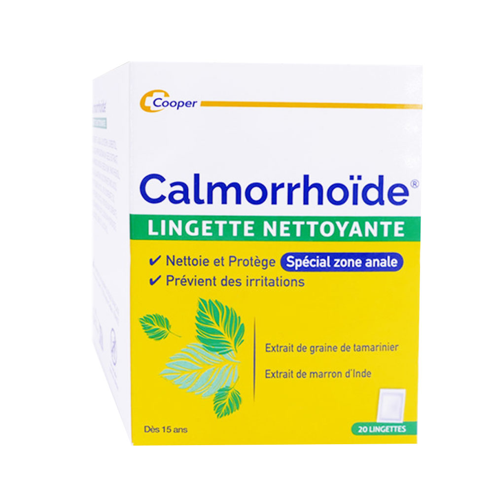 Cooper Calmorrhoide cleansing wipes 20 lingettes