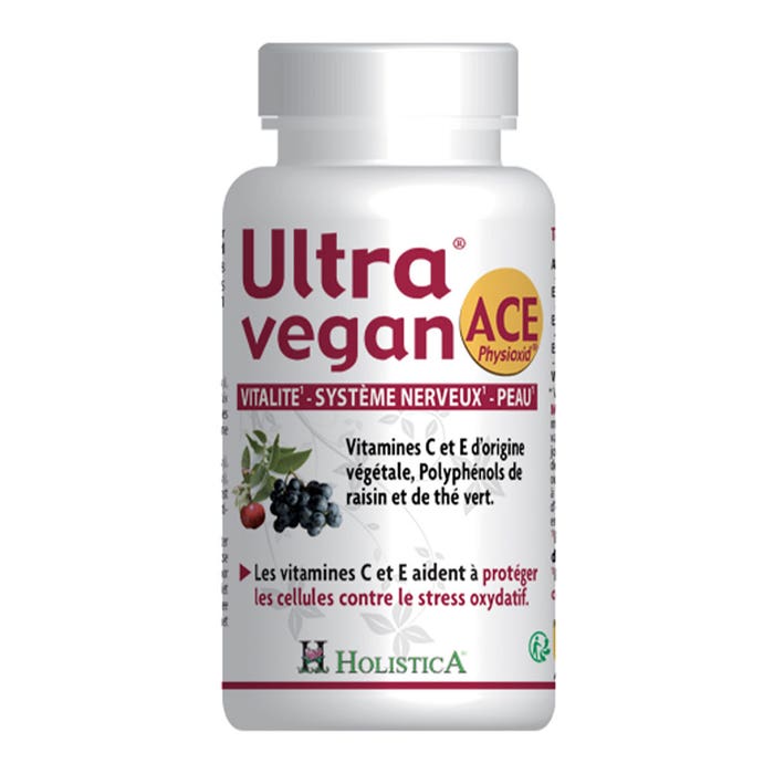 Vitality, Nervous System, Skin 40 capsules Ultra Vegan ACE Physiodix Holistica