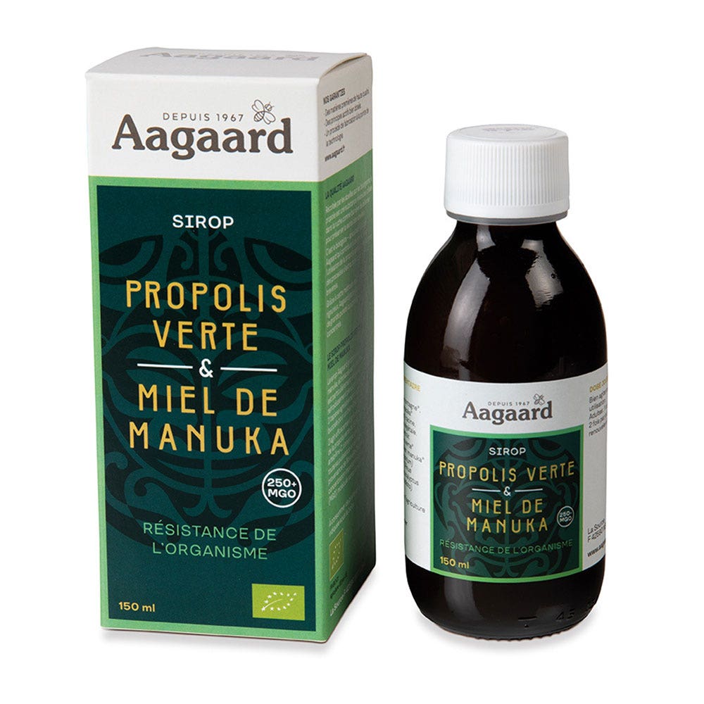 Aagaard Green Propolis Organic Green Propolis & Manuka Honey Syrups 150ml