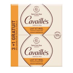 Rogé Cavaillès Extra Gentle Extra Rich Milk And Honey Soap 4x 250g
