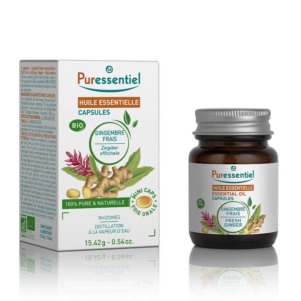 Puressentiel Essential Oils Fresh Ginger Organic 60 Capsules