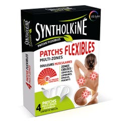 Synthol SyntholKiné Multi-Zone Flexibles patches Muscle Pains x4