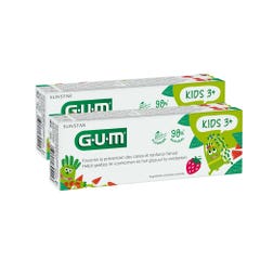 Gum Junior Toothpaste From 3 Years Strawberry Flavour 2x50ml
