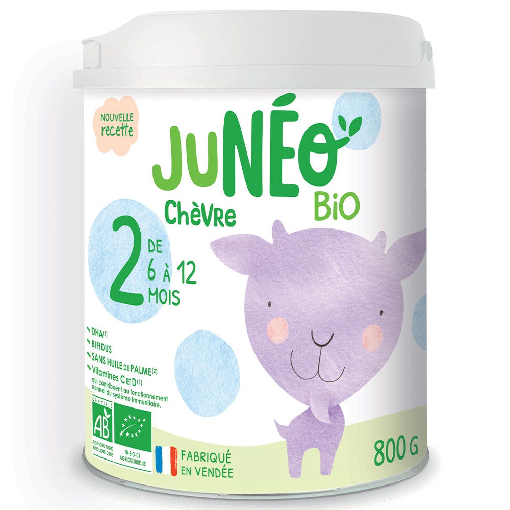 Juneo Goat Organic Follow-on Milk 800g Goat 2nd Age 6 to 12 Months Juneo