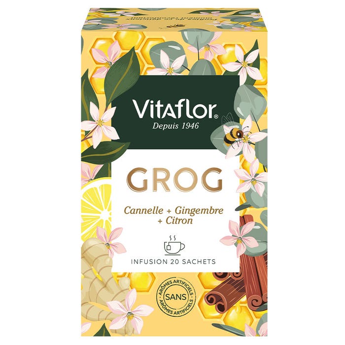 Invigorating Herbal Teas Grog 20 bags Vitaflor