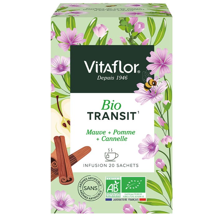 Organic Transit Herbal Tea 20 Sachets Vitaflor