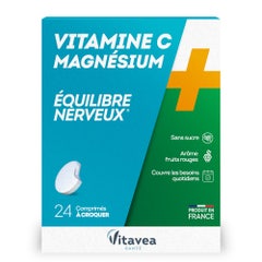 Vitavea Santé Vitamin C + Magnesium Equilibre nerveux 24 Tablets