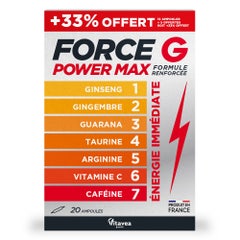 Vitavea Santé Force G Power Max Energie immédiate 20 Ampoules