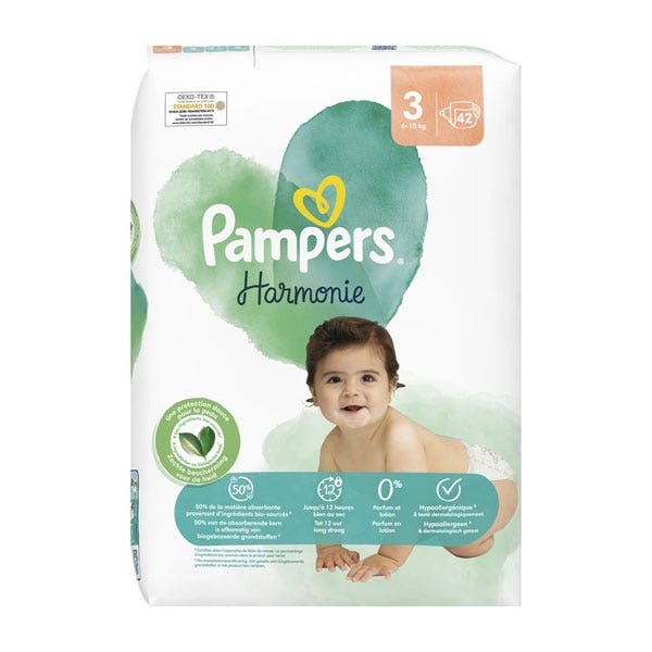 Pampers Harmonie Nappies Size 3 x42 Harmonie 6 to 10kg Pampers♦Nappies