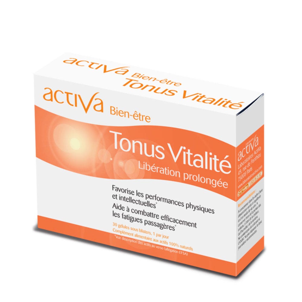 Activa Vitality and Energy slow-release formula 30 Gelules