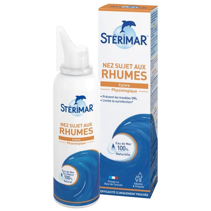 Copper-enriched nose spray for colds 100ml Cuivre Sterimar