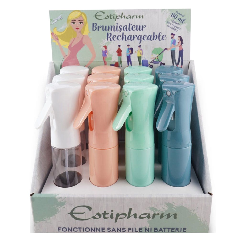 Estipharm Portable Refillable No-Pump Automatic Spray Mister 80ml