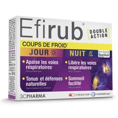 3C Pharma Efirub Coups de Froid Day Night 15 Day Capsules + 5 Night Tablets Efirub 3C Pharma♦Coups de Froid Day Night 15 Day Capsules + 5 Night Tablets