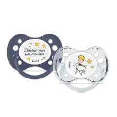 Dodie Le Petit Prince Anatomical Soothers x2 Plus de 6 mois Dodie♦Le Petit Prince Anatomical Soothers More than 6 months x2