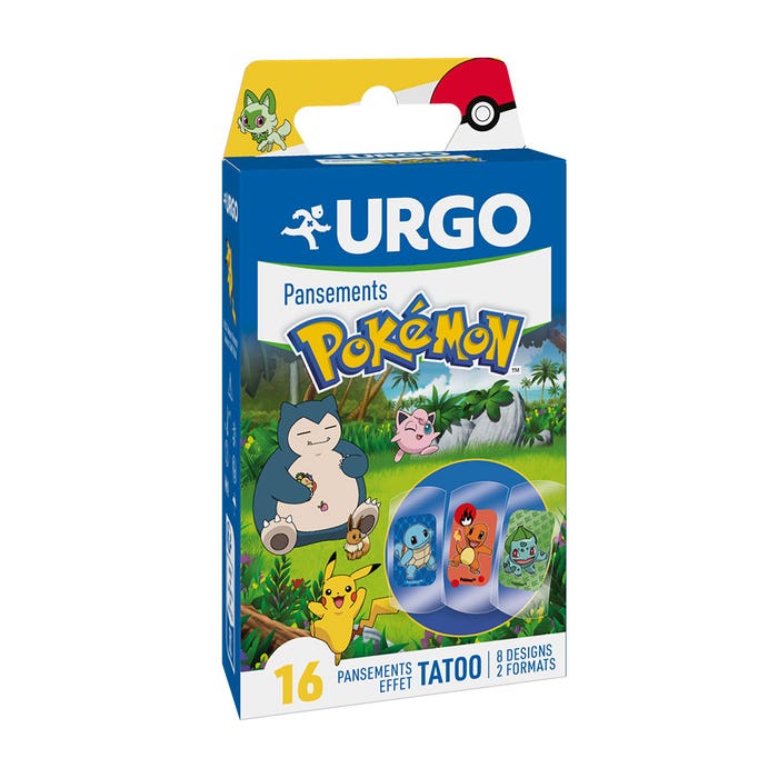 Urgo Pokémon Plasters Tatoo effect x16