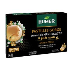 Humer Humer Active Manuka Honey Throat Pastilles Royal Jelly 16 pastilles♦Active Manuka Honey Throat Pastilles Royal jelly 16 tablets
