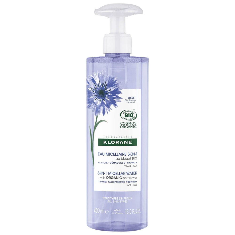 Klorane Cornflower Micellar Water 3en1 Bio 400ml