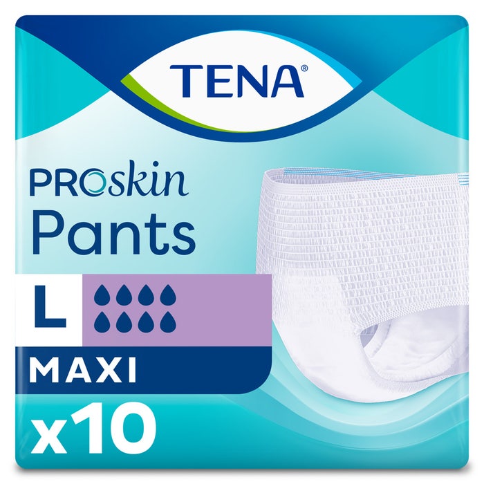Tena Proskin Maxi Pants Urinary Absorbent Size L 100-135 cm x10 - Easypara