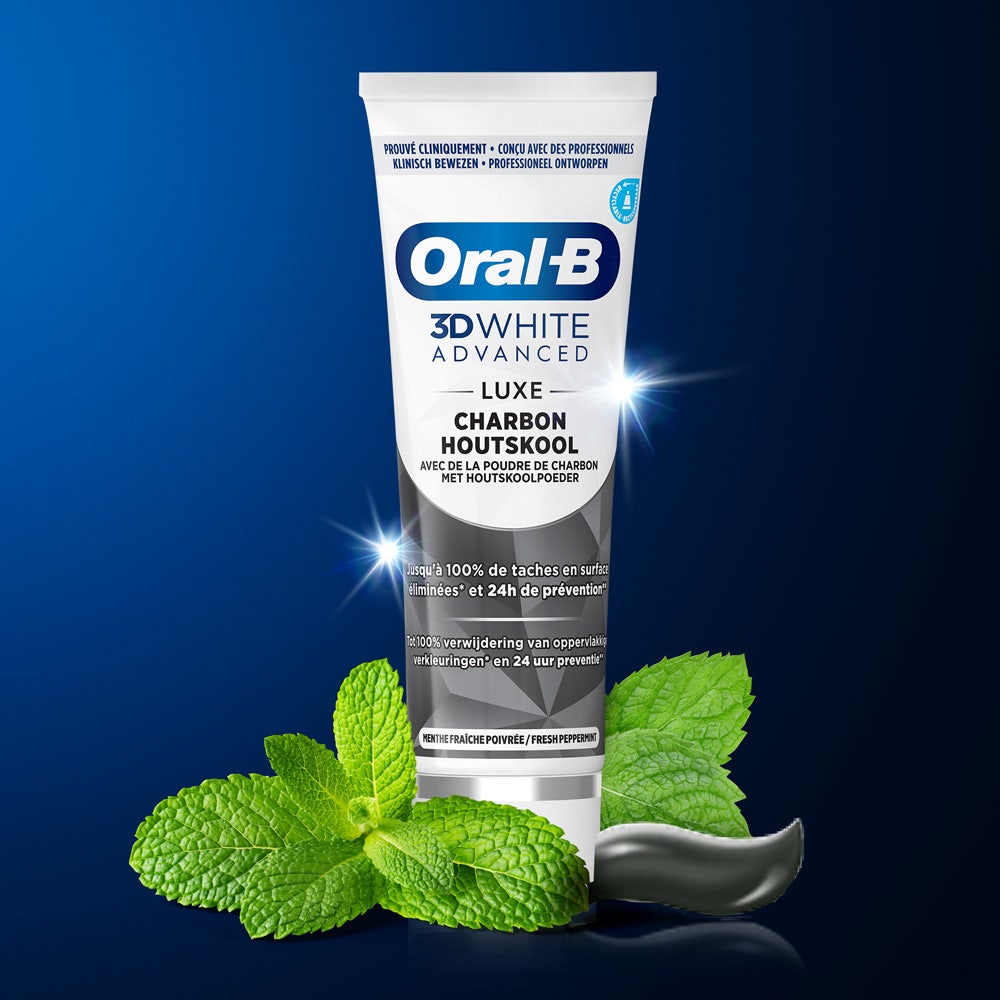Oral-B 3D White Advanced Luxe Charcoal Toothpaste 75ml