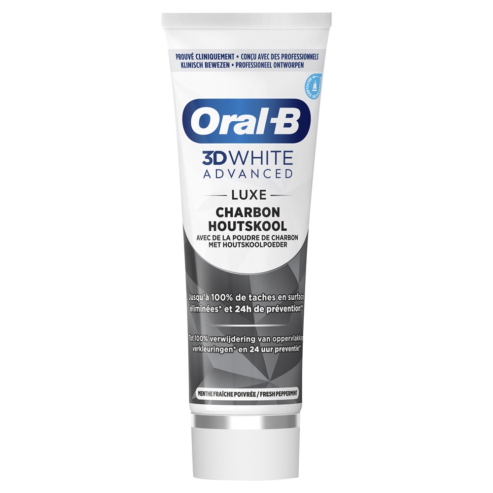 Oral-B 3D White Advanced Luxe Charcoal Toothpaste 75ml