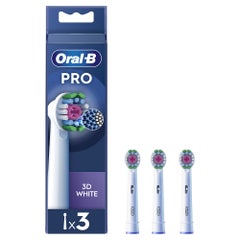 Oral-B 3D White Brush Heads Advanced Cleaning And Whitening with CleanMaximiser x3