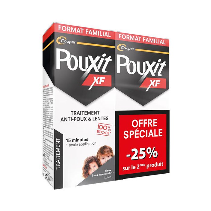 Pouxit XF Anti-Lice and Nits Lotion XF 2x200ml + 50ml Offert