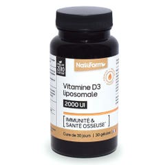 Nat&Form Vitamin D3 Liposomal 2000 IU Immunity &amp; Bone Health 30 capsules