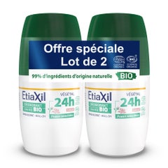 Etiaxil Deodorants Organic Lotus 48H Anti-Perspirant Roll-on Batch 2x50ml