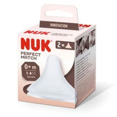 Nuk Perfect Match Tetines Physiologiques Latex First Choice Ventilees Air System 6 Mois Et Plus Pack De 2 x2