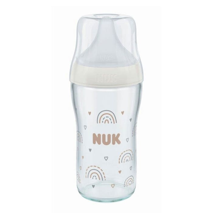 Nuk Perfect Match Elephant Feeding Bottle Size M Glass Dès La Naissance 240ml