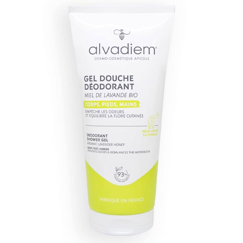 Alvadiem Gel Douche Déodorant Miel de Lavande Bio 200ml