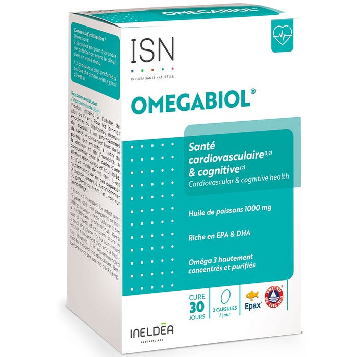 Ineldea Santé Naturelle Omegabiol® Cardiovascular & Cognitive Health 60 capsules