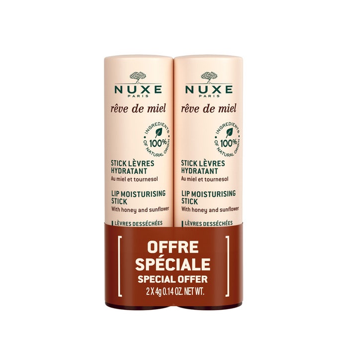Nuxe Reve De Miel Moisturizing Lipstick Duo 2x4g