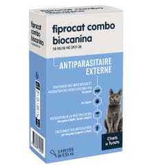 Biocanina Pest Control Solution for Spot-On Cats and Ferrets Fiprocat Combo 3 pipettes