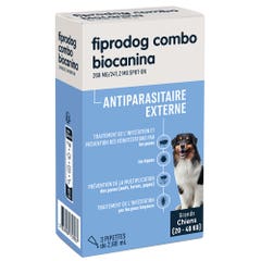 Biocanina Pest Control Solution for Spot-On Large Dogs from 20kg to 40kg Fiprodog Combo 3 pipettes
