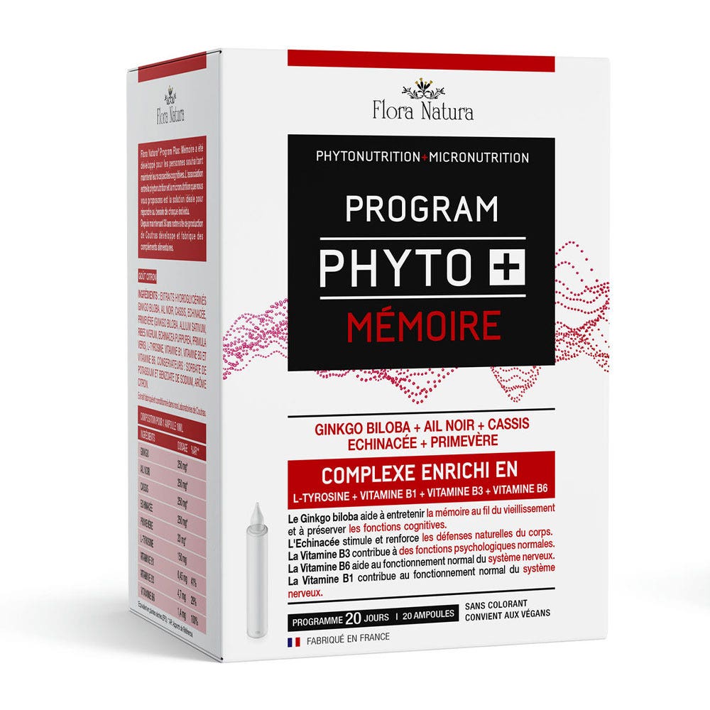 Flora Natura Program Phyto+ Memory 20 x 10ml Drinkable Ampulas